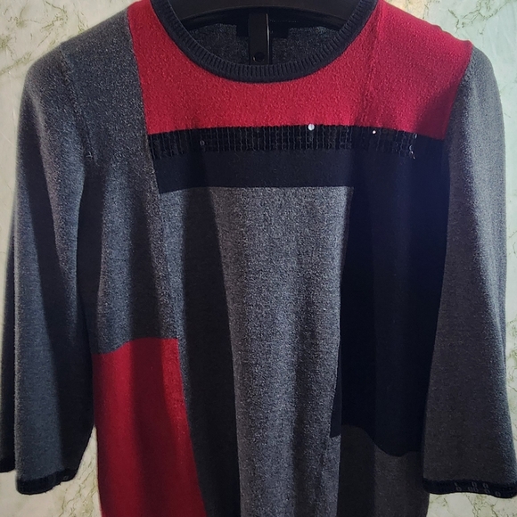Style & Co. Sequin and Color Block Sweater - Picture 2 of 8